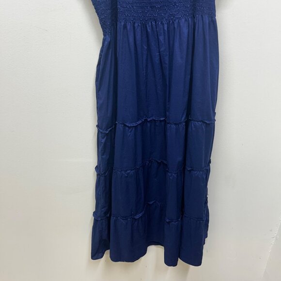HILL HOUSE HOME Ellie Nap Dress Navy Poplin midi large - Picture 9 of 11